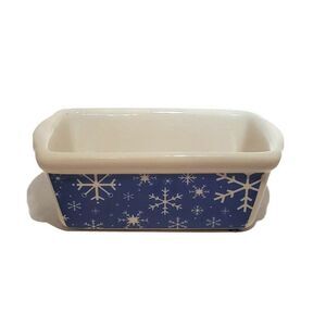 Mini Loaf Gourmet Chef Ceramic Snowflake Pan Bread Ceramic stoneware Christmas